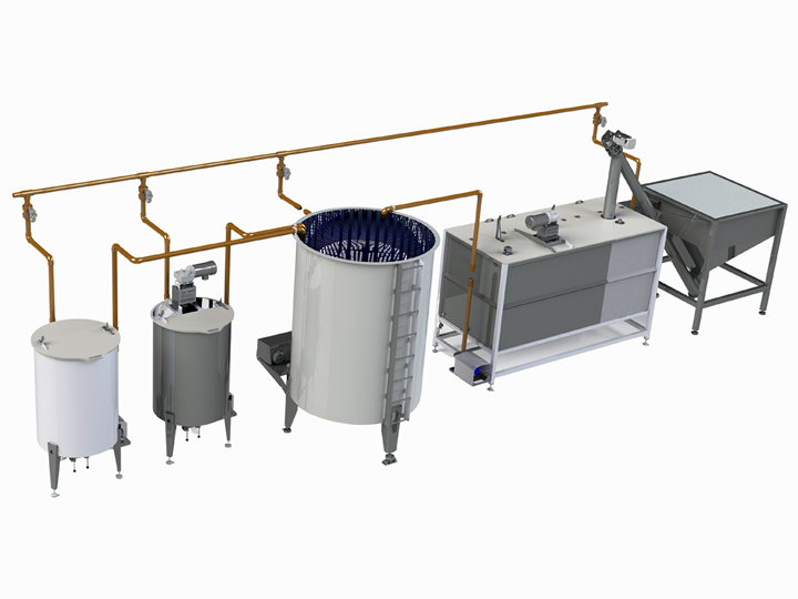 Mixing brine systems for the food industry